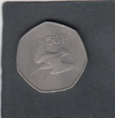 Beschrijving: 50 Pence BIRD   